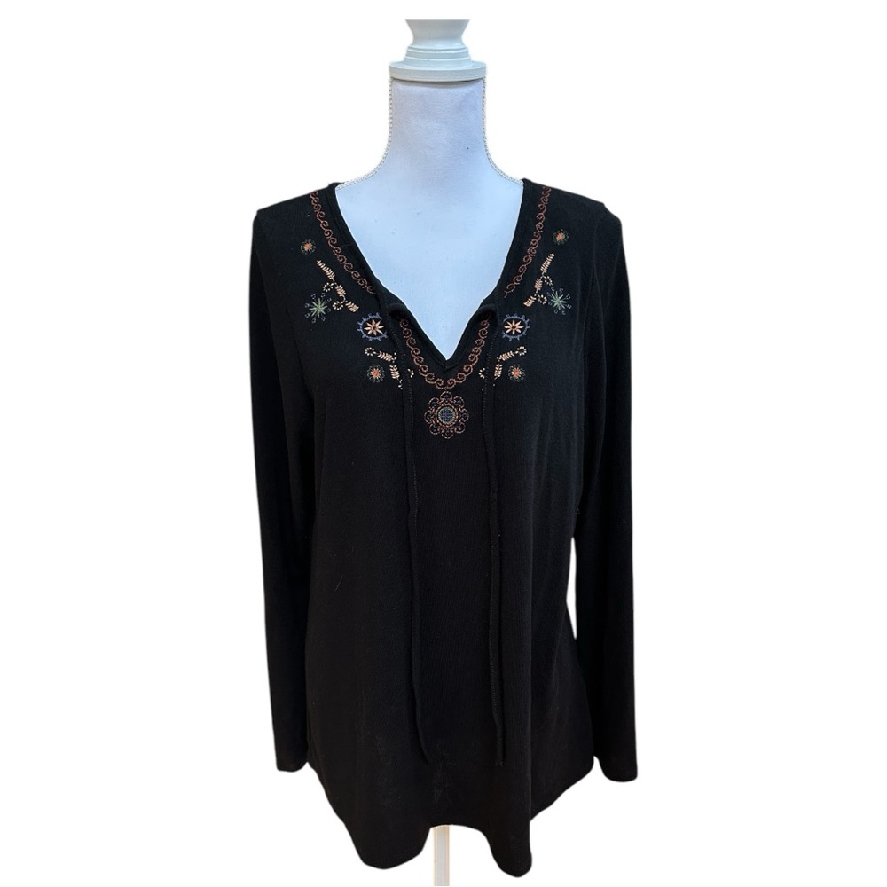 Gemstone Long Sleeve Pullover Top